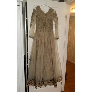 Cream/Gold Indian gown